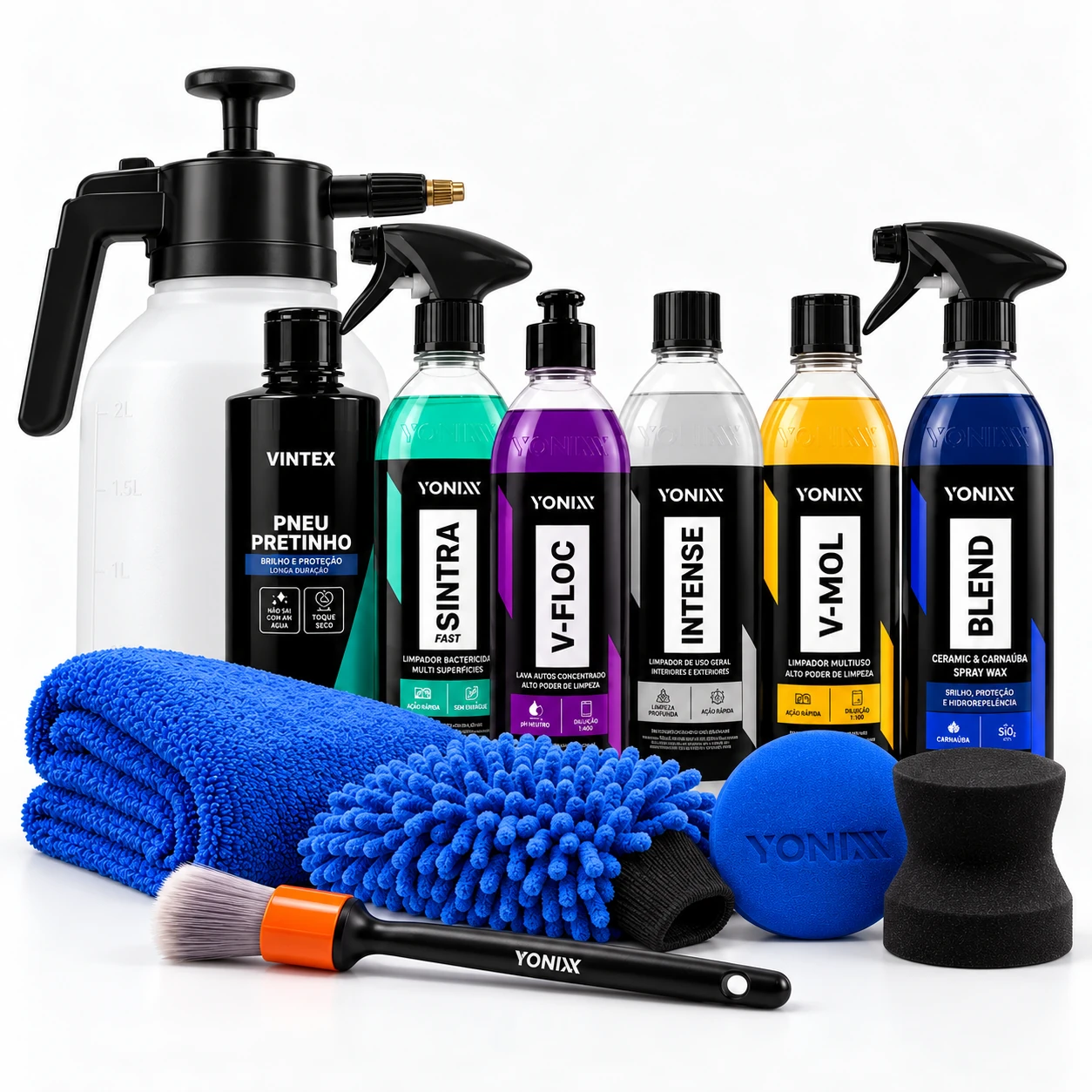 Kit Lavagem, interior e proteção com Blend