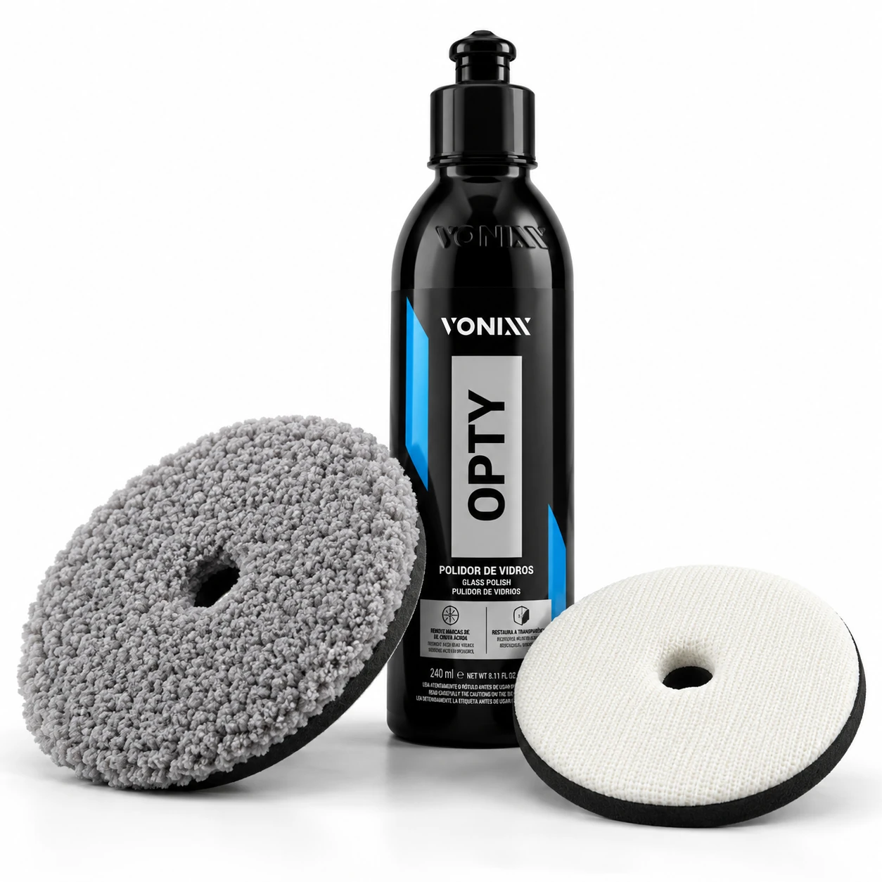 Kit Opty + Boinas — Polimento de vidros