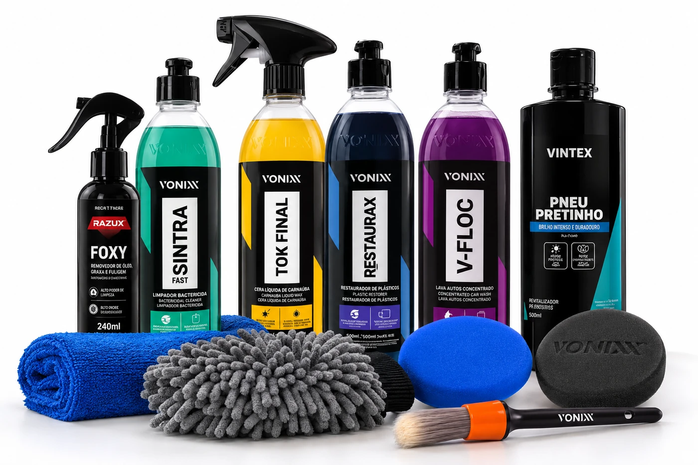 Kit Cuidado automotivo e remoção de graxa/piche