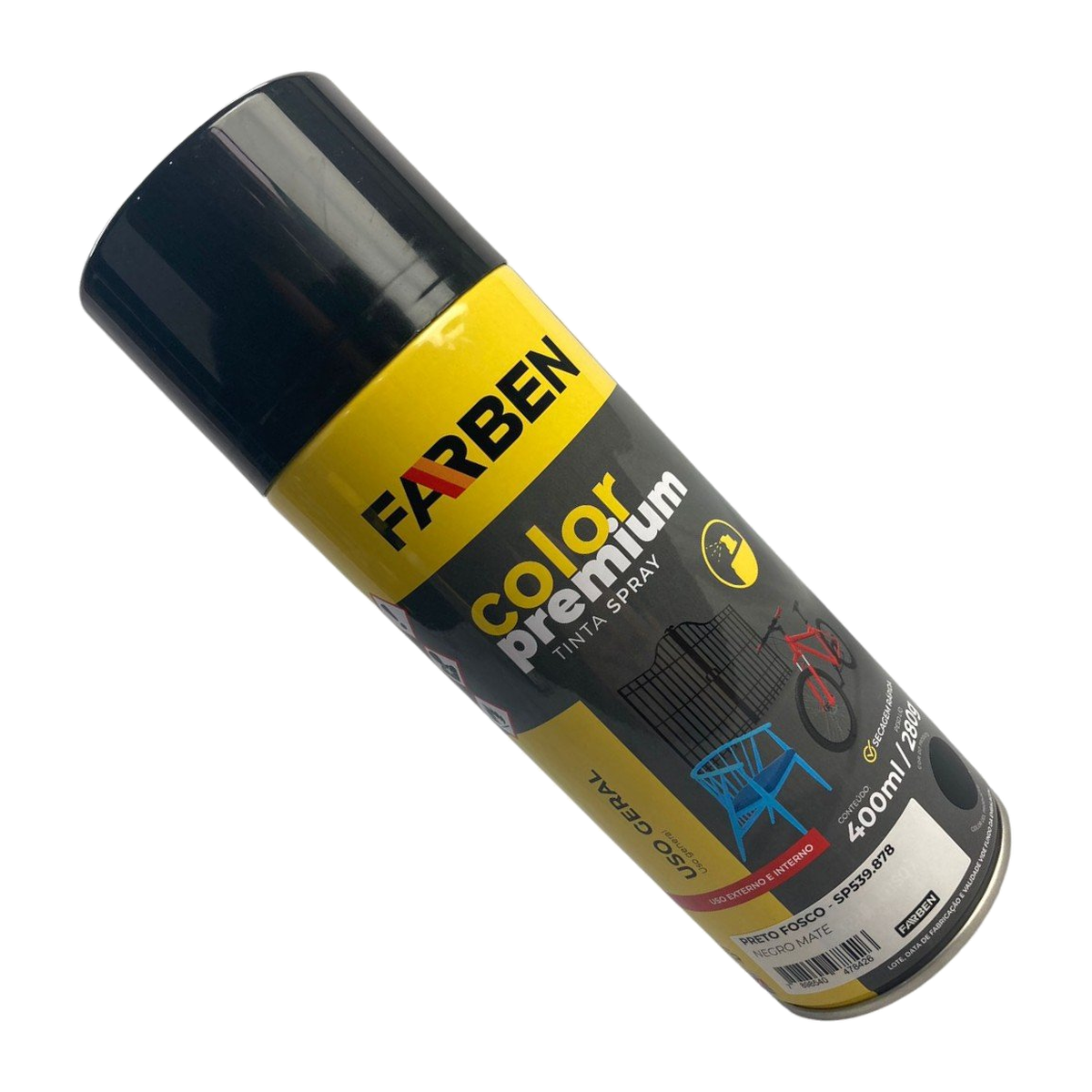 Preto Fosco Tinta Spray Uso Geral