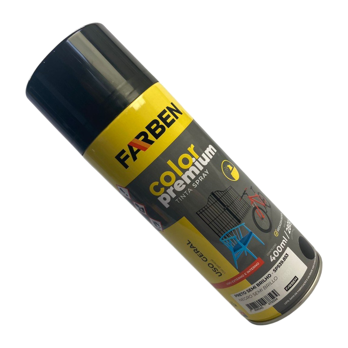 Preto Semi Brilho Tinta Spray